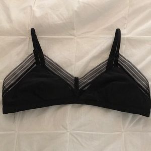 black bathing suit top